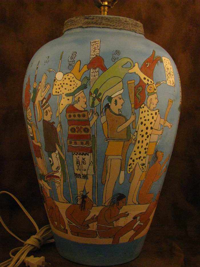 Mayan Lord Lamp view e.